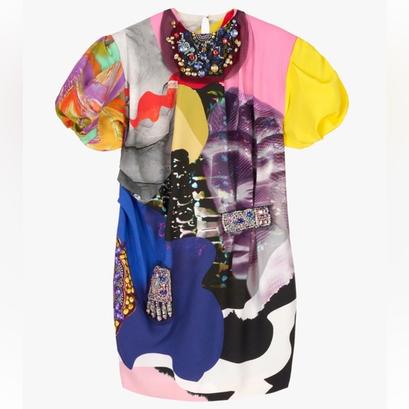 ZARA LIMITED EDITION JEWEL PRINT EMBROIDERED DRESS - Picture 6 of 9